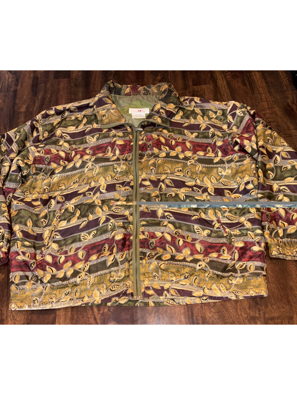 Vintage Unisex Stunt Sports Silk Bomber Lightweight Jacket Size Large Patterned